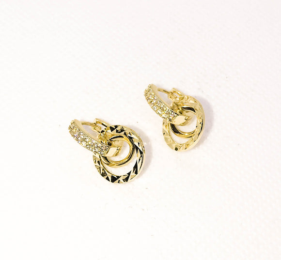 Mini Loop Yellow Gold Plated Earring