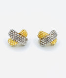 18K Italian White and Yellow Gold Earrings. Please contact us for pricing.