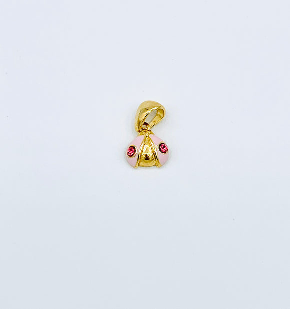 Children's 18K Gold Layered Ladybug Pendant.