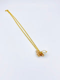 18K Gold Layered Necklace (Pearl and Rose)