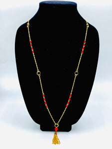 18K Gold Layered Necklace (White).