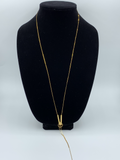18K Gold Layered Long Necklace.